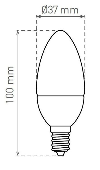 LED CANDLE C37 E14 4,4W/40W NW 470lm ‑ Lampa LED (żarówka LED) GXDS451 - obrazek 2
