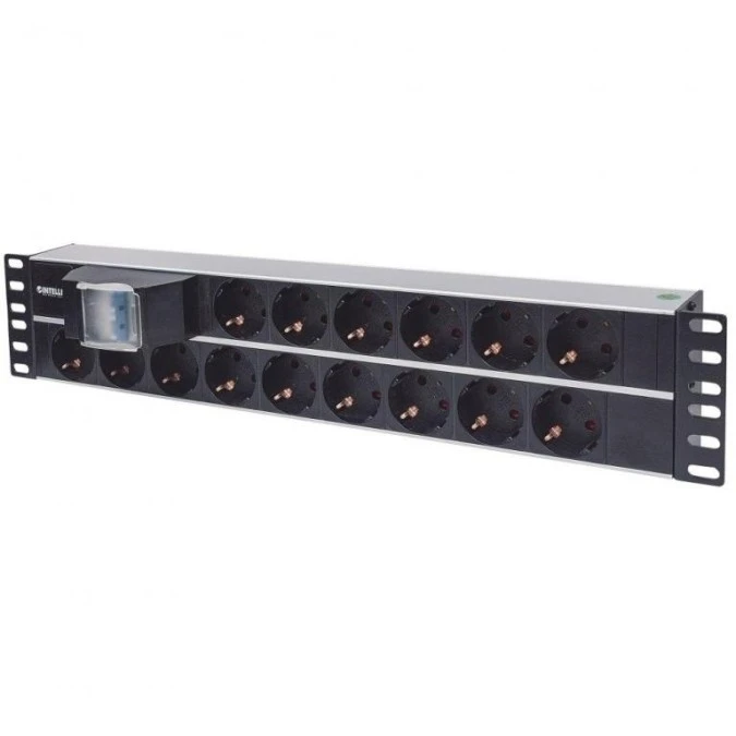Listwa zasilająca rack 19 2u, 15x schuko, 2x wyłącznik, kabel /3 m/ - obrazek 2