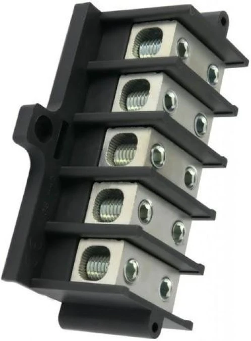 Listwa zaciskowa pięciopolowa typu Zgx 5x35mm2 czarna GEP‑00171 - obrazek 1