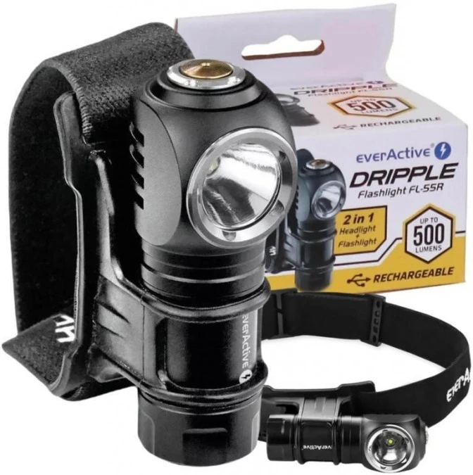 Latarka ręczna / czołowa Luminus SST20 10W LED everActive FL‑55R 500 lumenów IP66 - obrazek 3