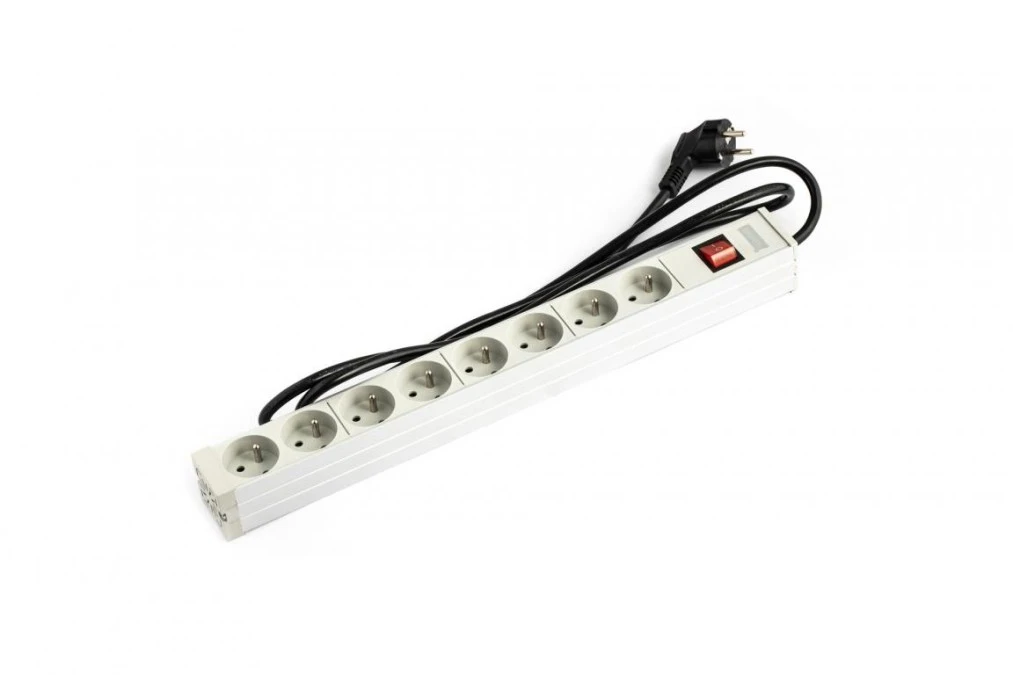 Listwa zasilajaca do szaf 19 cali (PDU) 8x 2P+Z wylacznik A‑19‑STRIP‑2‑IMP - obrazek 3