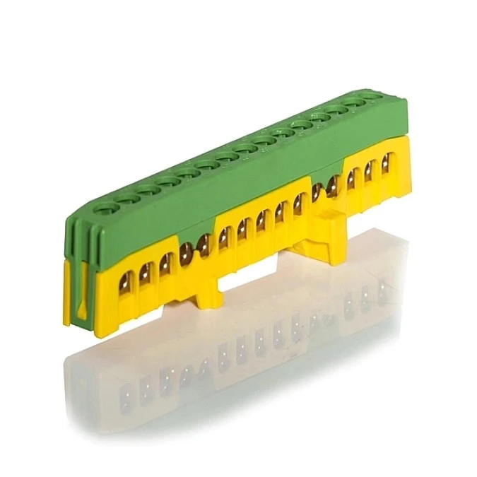 Listwa Zaciskowa Zacisk Rozgałęźny Izolowany 63A 15x1‑16mm Żółto‑Zielony - obrazek 2