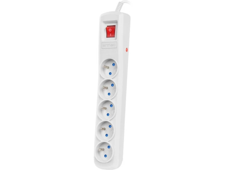 LISTWA ZASILAJĄCA ARMAC R5 3M 5X 230V PL SZARA WTYK PROSTY R5/30/SZ/WP - obrazek 1