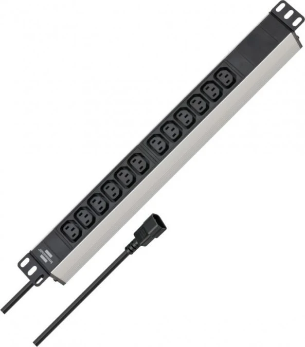 Listwa przyłączeniowa Alu‑Line 19 do szaf sterowniczych 12‑kierunkowa czarna/srebrna 2m H05VV‑F 3G1,0 1390007112 - obrazek 1