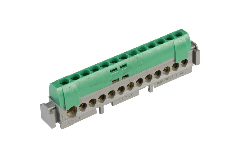 Listwa przyłączeniowa 13‑otworów zielona IP2xZ13 004834 - obrazek 2
