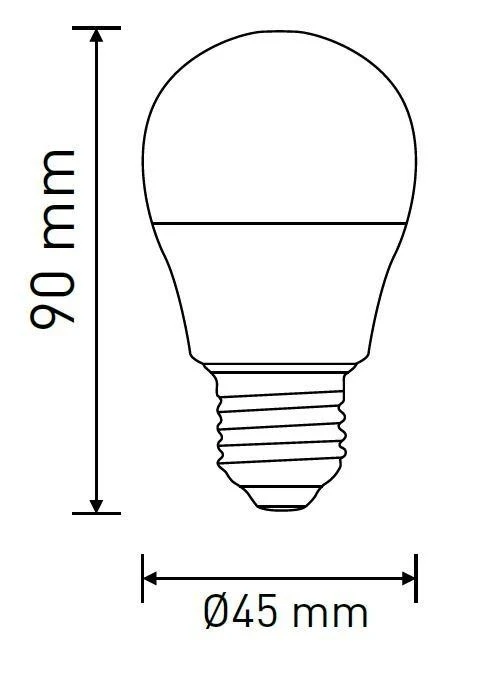 LED MINIGLOBE G45 E27 7,5W/60W WW 806lm ‑ Lampa LED (żarówka LED) GXDS490 - obrazek 2