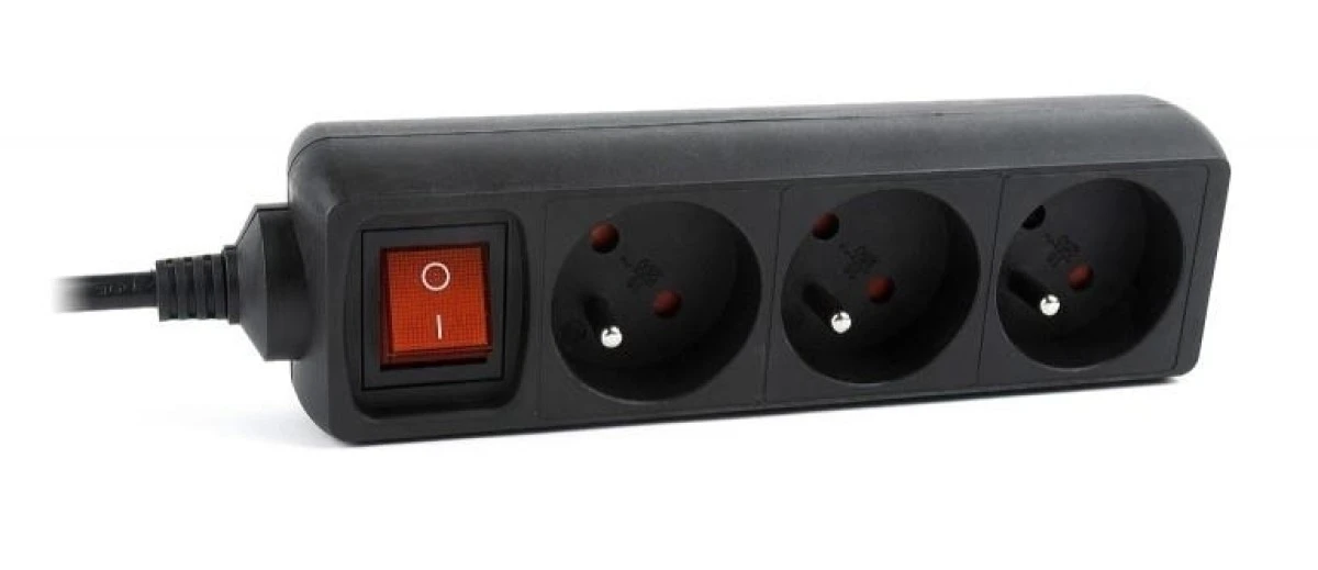 Listwa zasilająca ENERGENIE EG‑PSU3F‑01 (3 x Typ E 10 A 0,6m kolor czarny) - obrazek 2