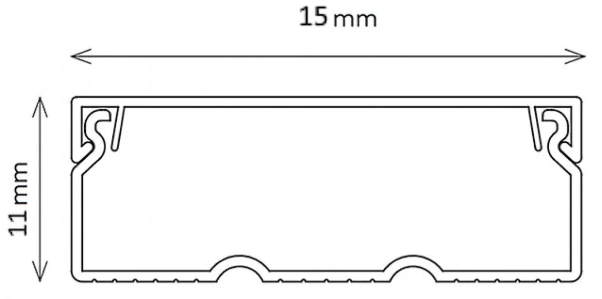 Listwa Kanał Kablowy MKE 11x15 2m Drewno Ciemne 2m - obrazek 2