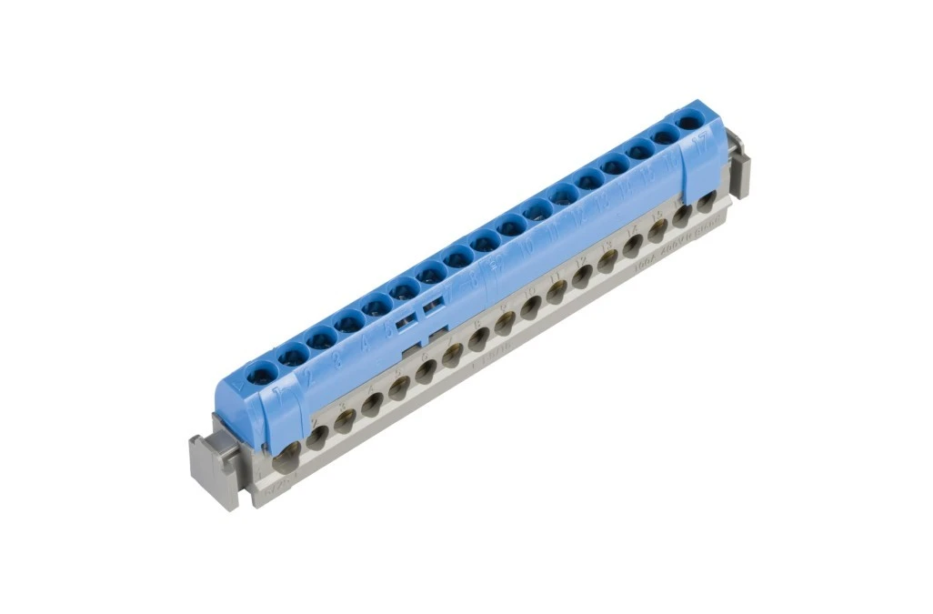 Listwa przyłączeniowa 17‑otworów niebieska IP2xN17 004845 - obrazek 2