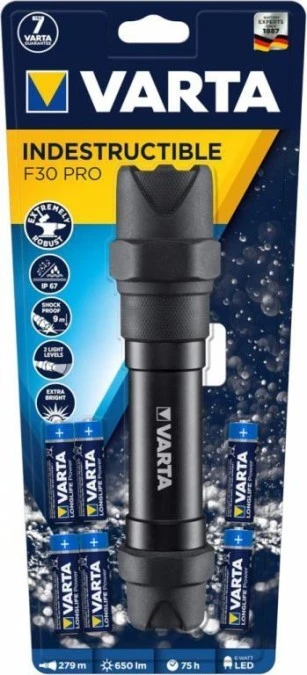 LATARKA LED NIEZNISZCZALNA F30PRO (6xAA) 650lm 270m VARTA - obrazek 1