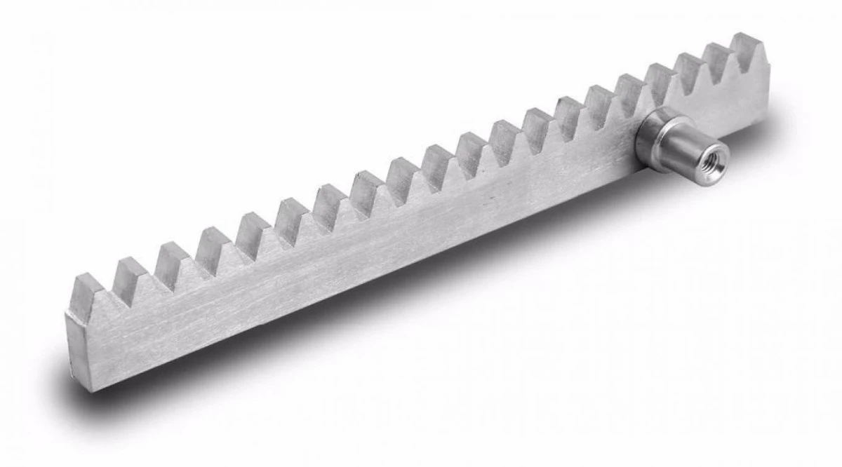 Listwa zębata do współpracy z napędami bram przesuwnych Materiał: stal ocynkowana Długość: 4x1000mm Grubość: 8mm LZ08