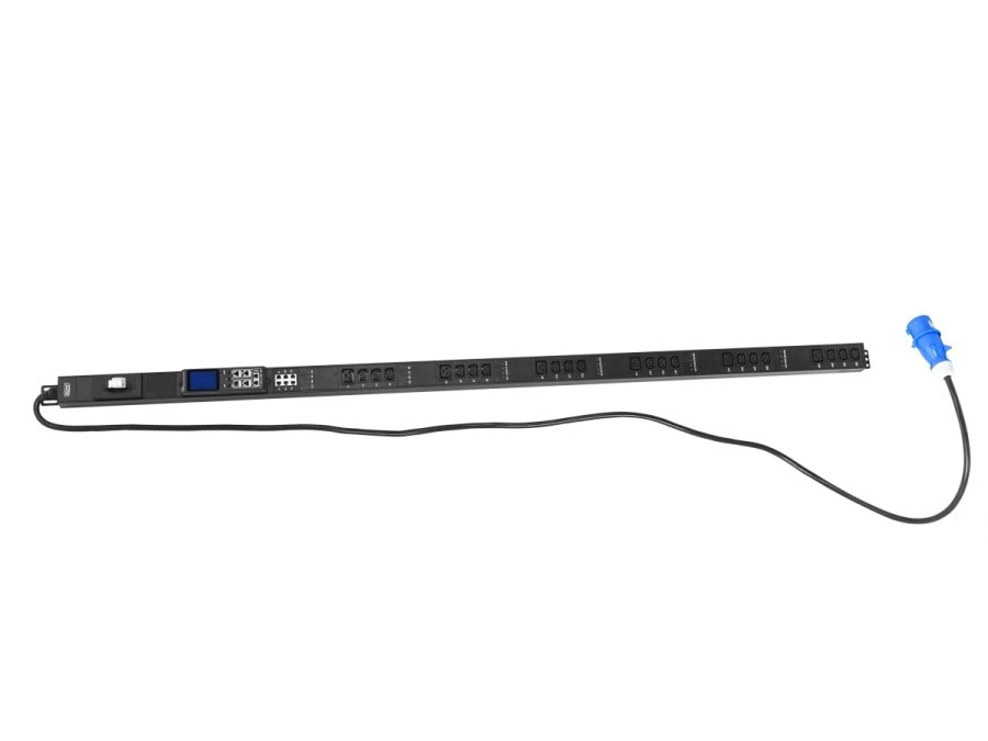 Listwa zarządzalna wtyk zasilający IEC 60309 32A 250V gniazda 18xC13 10A 250V 6xC19 16A 250V 32A DN‑NP‑V‑4‑18C13‑6C19 - obrazek 1