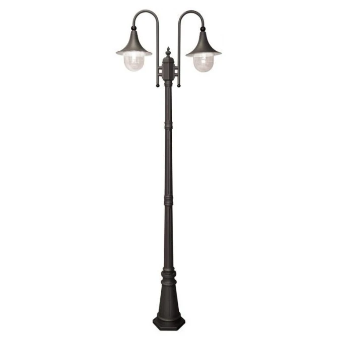 Latarnia ogrodowa BOSTON czarna na E27 IP44 237cm dwuramienna K‑8132 CZARNY Kaja Lighting