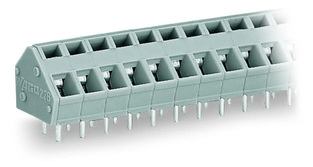 Listwa zaciskowa do płytek drukowanych 7‑biegunowa szara raster 5/5,08mm 236‑407 /30szt./ - obrazek 1