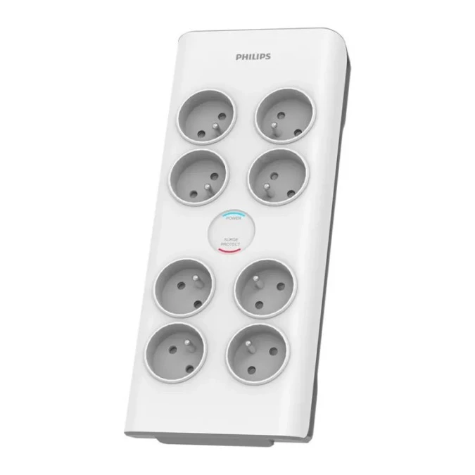 Listwa przepięciowa 8 gniazd biała Philips SPN7080WA/60 - obrazek 1