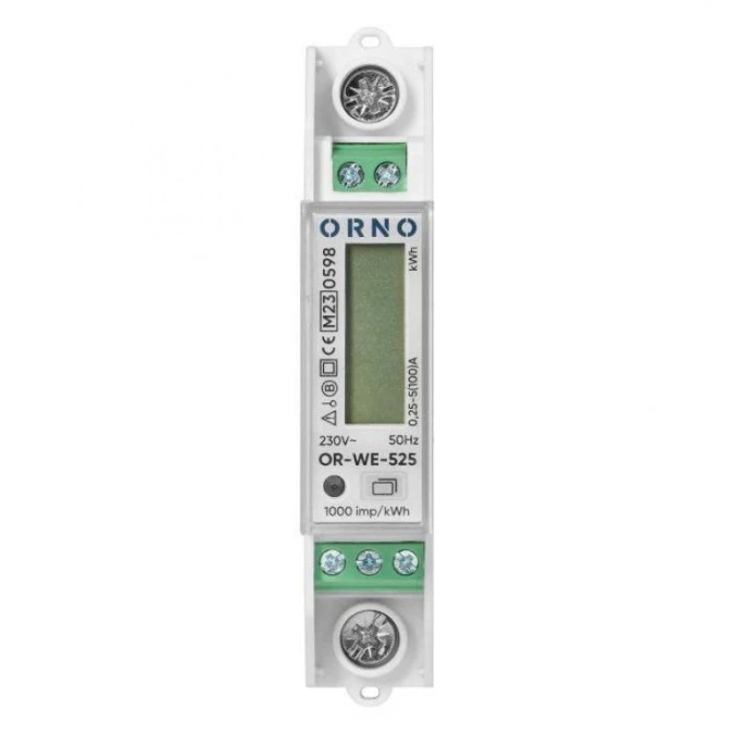 Licznik energii elektrycznej 1‑fazowy dwukierunkowy 100A port RS‑485 MID OR‑WE‑525 - obrazek 3