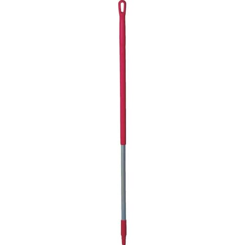 Vikan 29354 aluminiowy uchwyt z gwintowaną końcówką, średnica 1 7/32 cala, 130 cm, czerwony