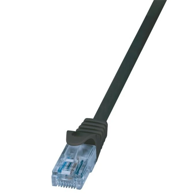 LogiLink Patchcord U/UTP czarny kat.6 PVC 5,0m. - obrazek 1