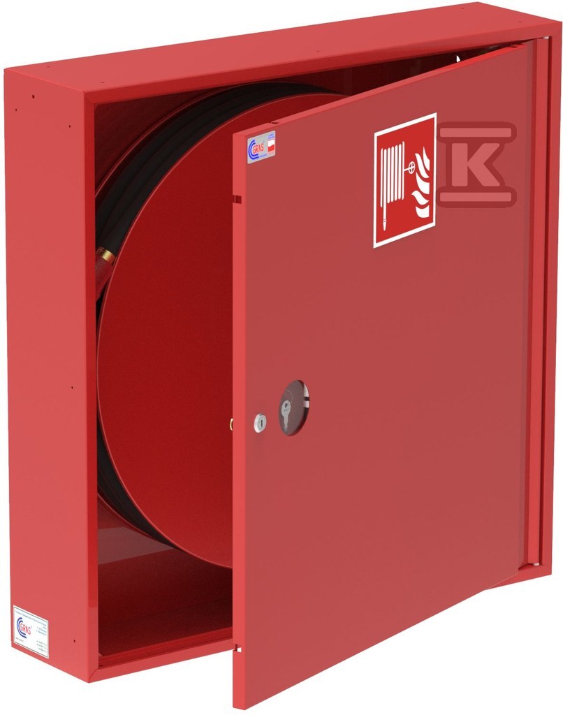 Hydrant wewnętrzny fi25 długość 30 mb natynkowy SLIM GREEN RAL 3000 zamek patent drzwi pełne uniwersalne 780x780x180mm, kolor czerwony 16591 - obrazek 1