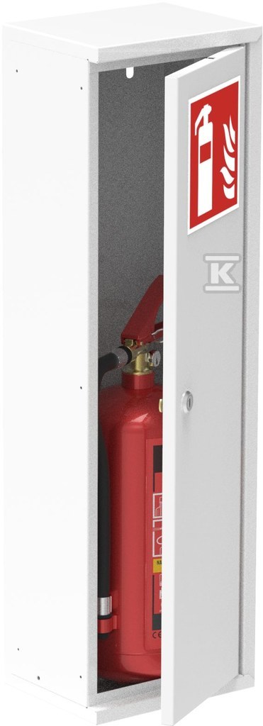 Szafka na gaśnicę do hydrantu wewnętrznego SLIM GREEN 230x780x180mm zamek patent kolor biały RAL 9010 16886 - obrazek 1