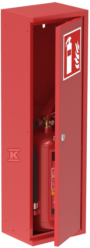 Szafka na gaśnicę do hydrantu wewnętrznego SLIM GREEN 230x780x180mm zamek patent kolor czerwony RAL3000 16623 - obrazek 1