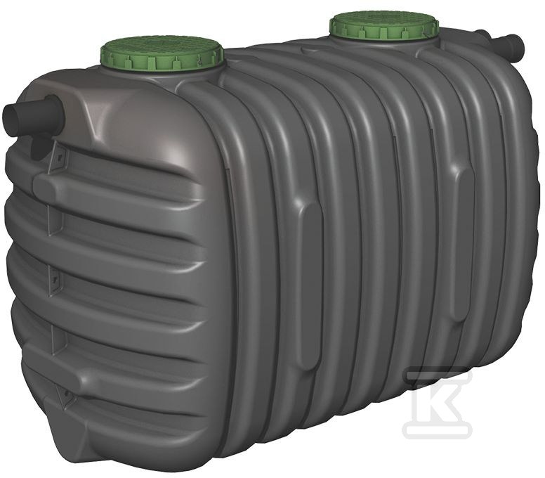 Osadnik gnilny PEHD EPURECO4 (RLM: 4 użytkowników) 2100L, z filtrem biologicznym, pokrywy gwintowane D400 H500 W-086G - obrazek 1