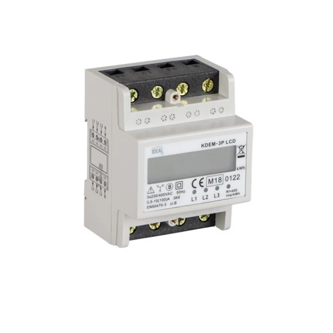 Licznik energii elektrycznej 3F 100A 3x230/400V z wyświetlaczem KDEM‑3P LCD 19344 - obrazek 1
