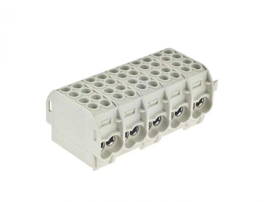Listwa zaciskowa pięciopolowa ZGX 5x(1x25/2x16) mm2 (szara) ENE‑00511 - obrazek 1
