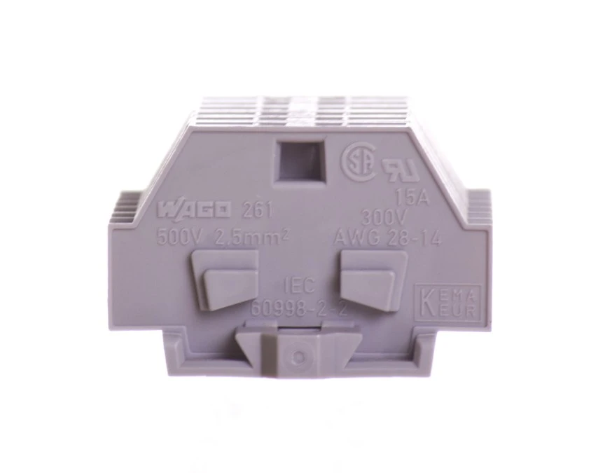 Listwa zaciskowa 2‑przewodowa 2,5mm2 6‑torowa z mocowaniem śrubowym szara 261‑106 - obrazek 2