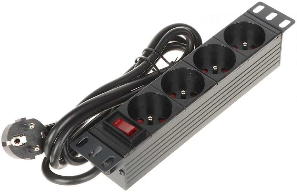 Listwa zasilająca do szaf RACK 10cali PD‑4/R10 - obrazek 1