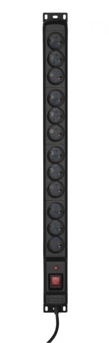 Listwa przeciwprzepięciowa Activejet COMBO/12gn/1,5m/cz (12 x UTE 16 A (3680 W) 1,5m kolor czarny)