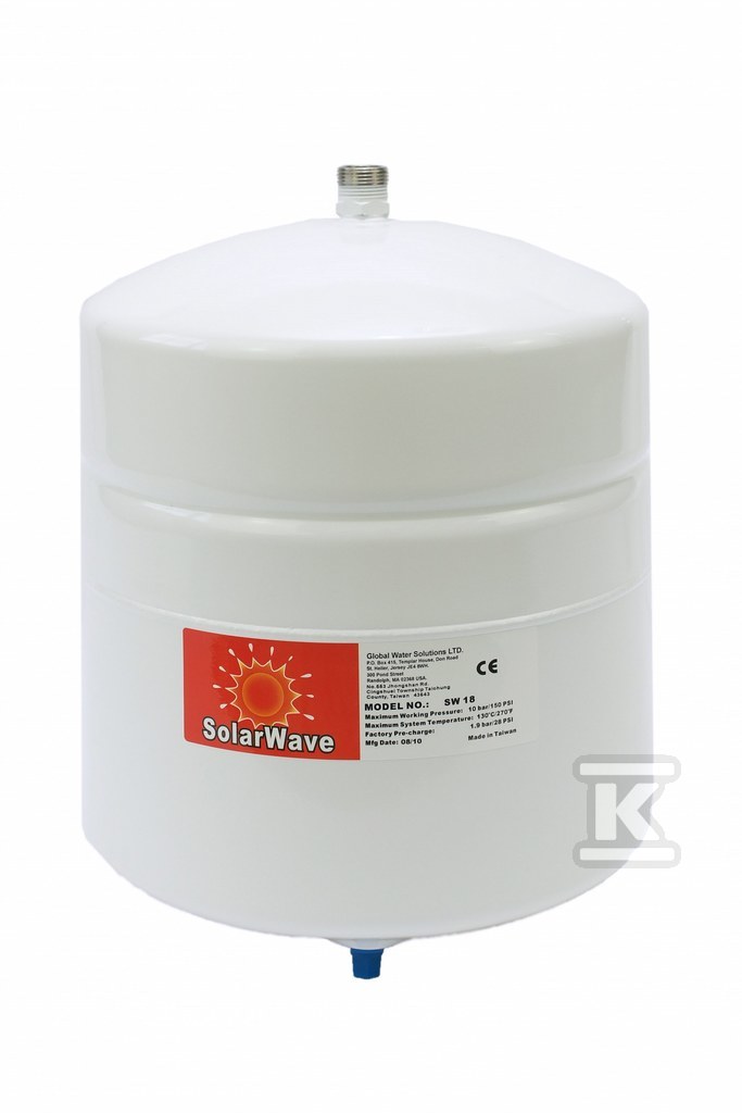 Ciśnieniowe naczynie wzbiorcze SWB-100LV do układów solarnych, seria: Solar Wave, przyłącze 3/4 cala - obrazek 1