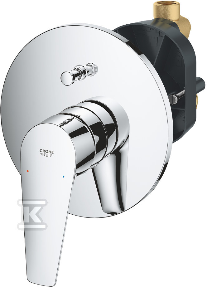 Bateria wannowa Grohe BauEdge jednouchwytowa, głowica 46mm 29079001 - obrazek 1