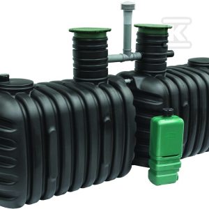 Oczyszczalnia przydomowa biologiczna ACTIBIO6 (RLM: 6 użytkowników), przepustowość 1.35m3/dobę, 2 zbiorniki 2700L+2700L, zewnętrzna skrzynka sterująca, z nadbudową teleskopową, technologia SBR z osadem czynnym W-201T Oczyszczalnia przydomowa biologiczna ACTIBIO6 (RLM: 6 użytkowników), przepustowość 1.35m3/dobę, 2 zbiorniki 2700L+2700L, zewnętrzna skrzynka sterująca, z nadbudową teleskopową, technologia SBR z osadem czynnym W-201T