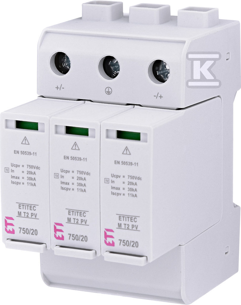 Ogranicznik przepięć T2 (C) - do systemów PV ETITEC M T2 PV 1500/20 Y 002440517 - obrazek 1