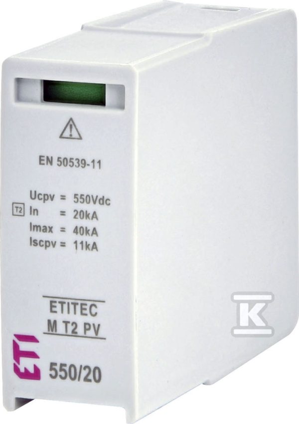 Moduł wymienny do ogranicznika przepięć Typ 2 (kl.C) do systemów PV modułów M T2 PV 550/20 002440523
