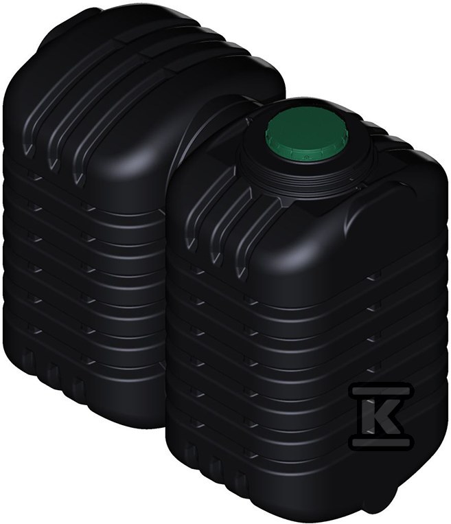 Zbiornik podziemny PEHD na wodę pitną 5000L, pokrywa gwintowana D400, kolor czarny W-215 - obrazek 1