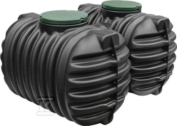 Szambo szczelne PEHD CRISTALL DUO 5600L z pokrywami D600 kl.A15 W-422