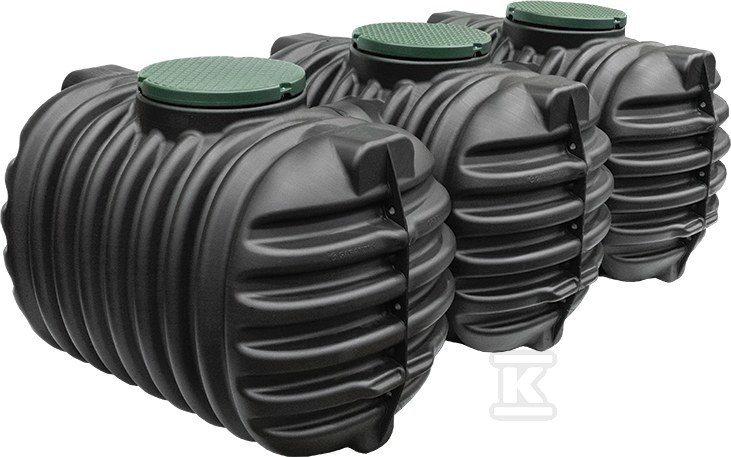Szambo szczelne PEHD CRISTALL TRIO 8400L z pokrywami D600 kl.A15 W-423 - obrazek 1
