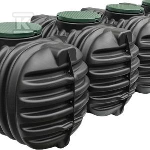 Szambo szczelne PEHD CRISTALL QUATRO 11200L z pokrywami D600 kl.A15 W-424