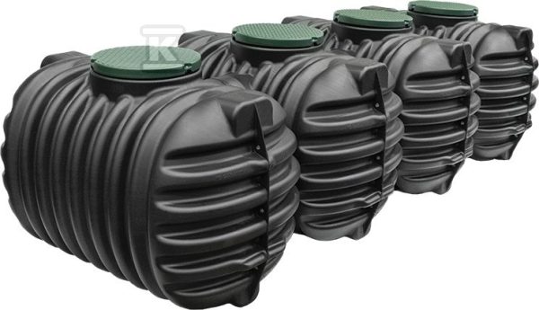 Szambo szczelne PEHD CRISTALL QUATRO 11200L z pokrywami D600 kl.A15 W-424