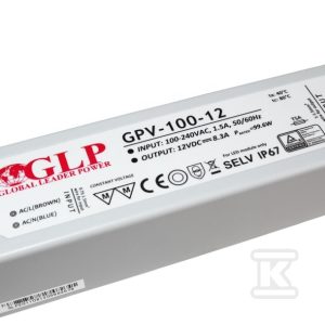 Zasilacz LED GLP 12V, 8A, 100W GPV-100-12 Zasilacz LED GLP 12V, 8A, 100W GPV-100-12