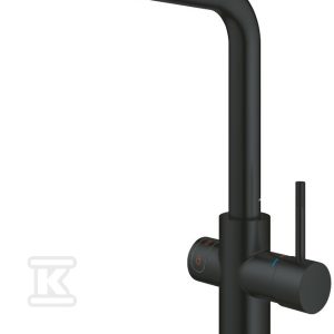 System gotujący wodę Grohe Red Duo kuchenny, bateria i bojler 4 l, dostęp do wody zwykłej i wrzątku, głowica Ceramiczna 28 mm, blokada bezpieczeństwa, kąt obrotu wylewki typu L 150° filtr w zestawie aksamitna czerń 30327KS1 System gotujący wodę Grohe Red Duo kuchenny, bateria i bojler 4 l, dostęp do wody zwykłej i wrzątku, głowica Ceramiczna 28 mm, blokada bezpieczeństwa, kąt obrotu wylewki typu L 150° filtr w zestawie aksamitna czerń 30327KS1