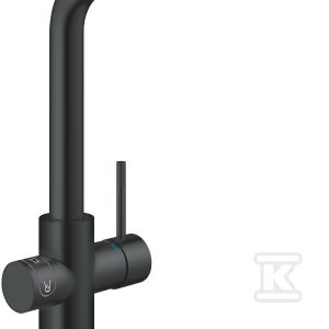 Zestaw startowy Grohe Blue Home bateria, chłodziarka, butla z CO2 i filtr 600 l, dostęp do wody zwykłej i filtrowanej (niegazowana, średnio gazowana, gazowana), kąt obrotu wylewki typu L 150° głowica Ceramiczna 28mm aksamitna czerń 31454KS1 Zestaw startowy Grohe Blue Home bateria, chłodziarka, butla z CO2 i filtr 600 l, dostęp do wody zwykłej i filtrowanej (niegazowana, średnio gazowana, gazowana), kąt obrotu wylewki typu L 150° głowica Ceramiczna 28mm aksamitna czerń 31454KS1