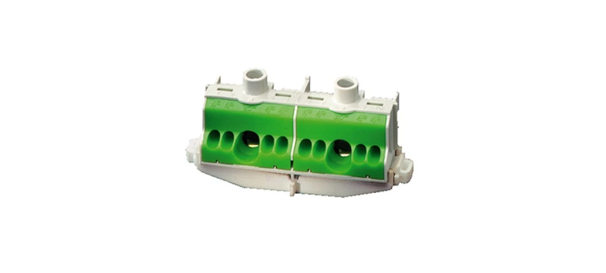 Listwa zaciskowa PE na szynę 80 A 2x25mm2 + 8x4mm2 Cu zielono‑szara FC PE 10 26001205 - obrazek 3