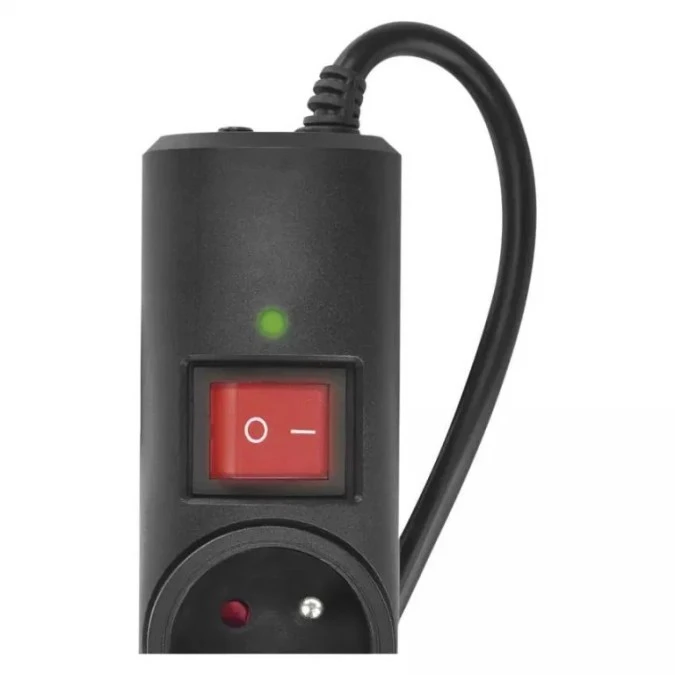 Listwa przeciwprzepięciowa EMOS, 6 gniazd, 3 m, czarna - obrazek 3