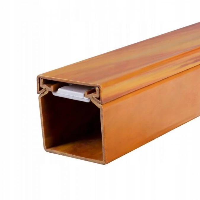 Listwa elektroinstalacyjna kanał kablowy MKE 40x40mm korytko z pokrywą AKS drewno jasne / 2 m / - obrazek 1