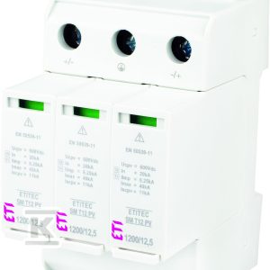 Modułowy ogranicznik przepięć ETITEC SM T12 PV 1200/12,5 Y 002440630 Modułowy ogranicznik przepięć ETITEC SM T12 PV 1200/12,5 Y 002440630