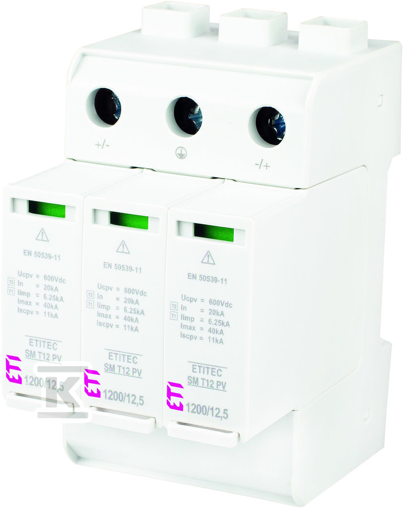 Modułowy ogranicznik przepięć ETITEC SM T12 PV 1200/12,5 Y 002440630 - obrazek 1