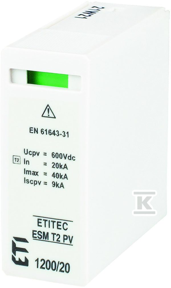 Modułowy ogranicznik przepięć MOD. ESM T2 PV 600/20 S 002440682